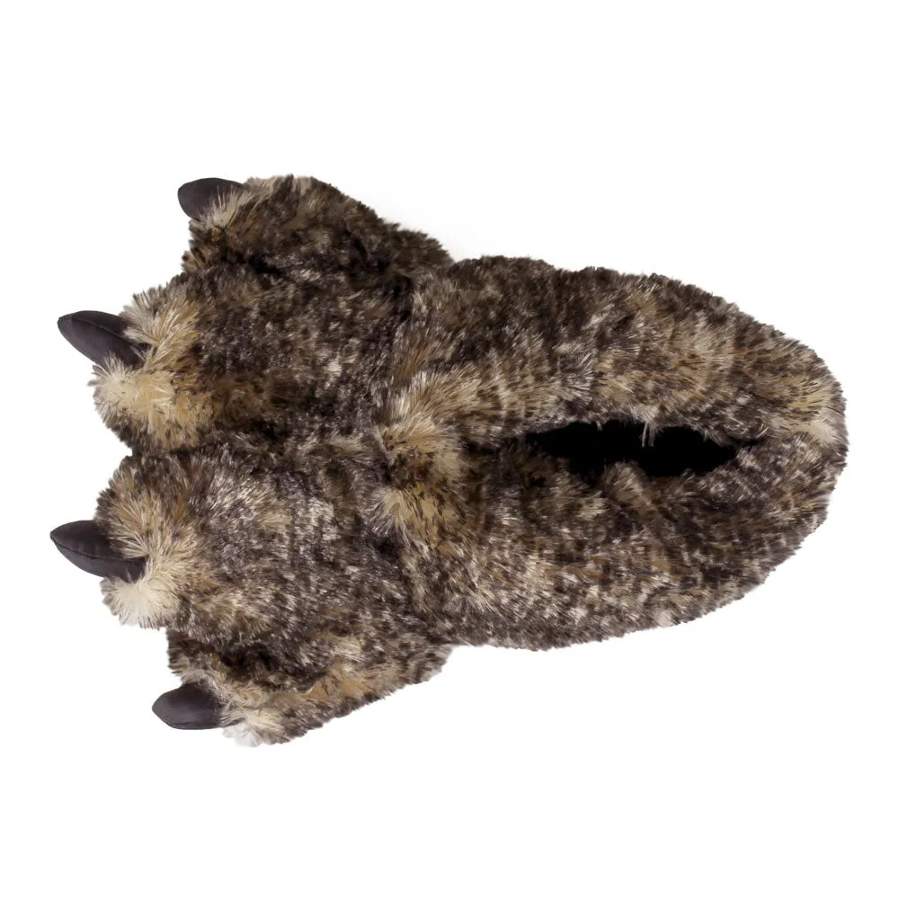 Timber Wolf Paw Slippers