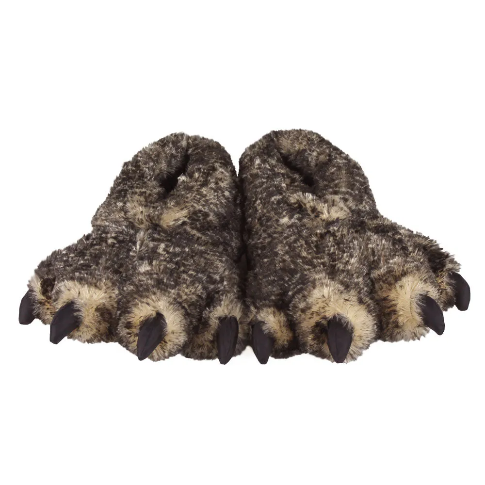 Timber Wolf Paw Slippers
