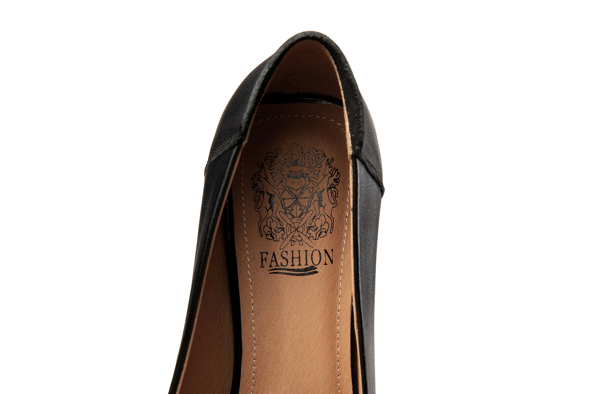 TinaCus Women's Genuine Leather Square Toe Handmade Low Chunky Heel Casual Pumps Shoes