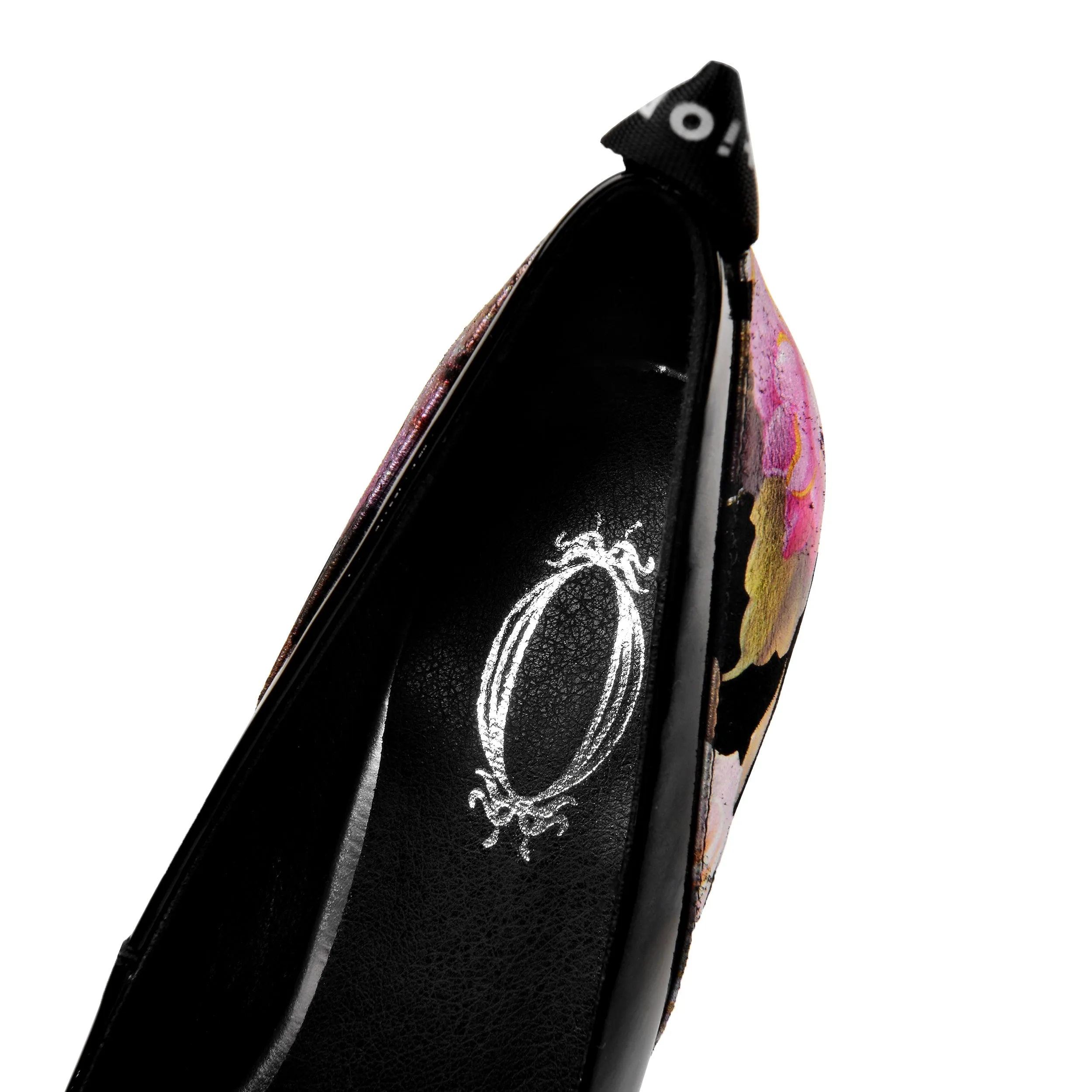TinaCus Women's Round Toe Floral Patent Leather Handmade Platform High Chunky Heel Unique Pump Shoes