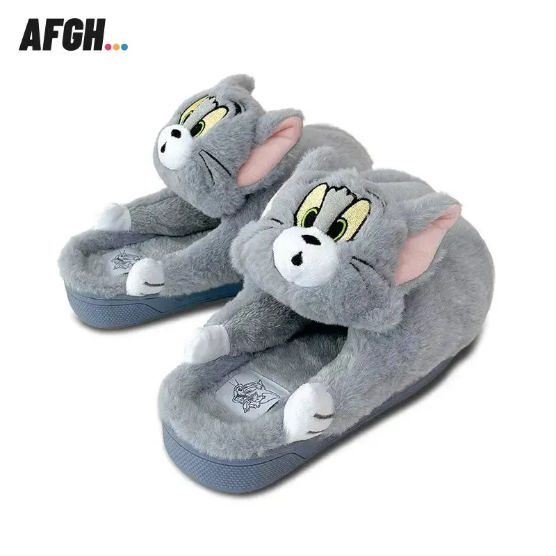 Tom Cat Burglar Plush Slippers