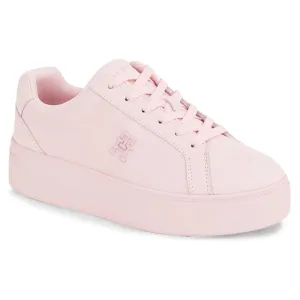 Tommy Hilfiger Womens Platform Court Sneaker Nubuck Whimsy Pink