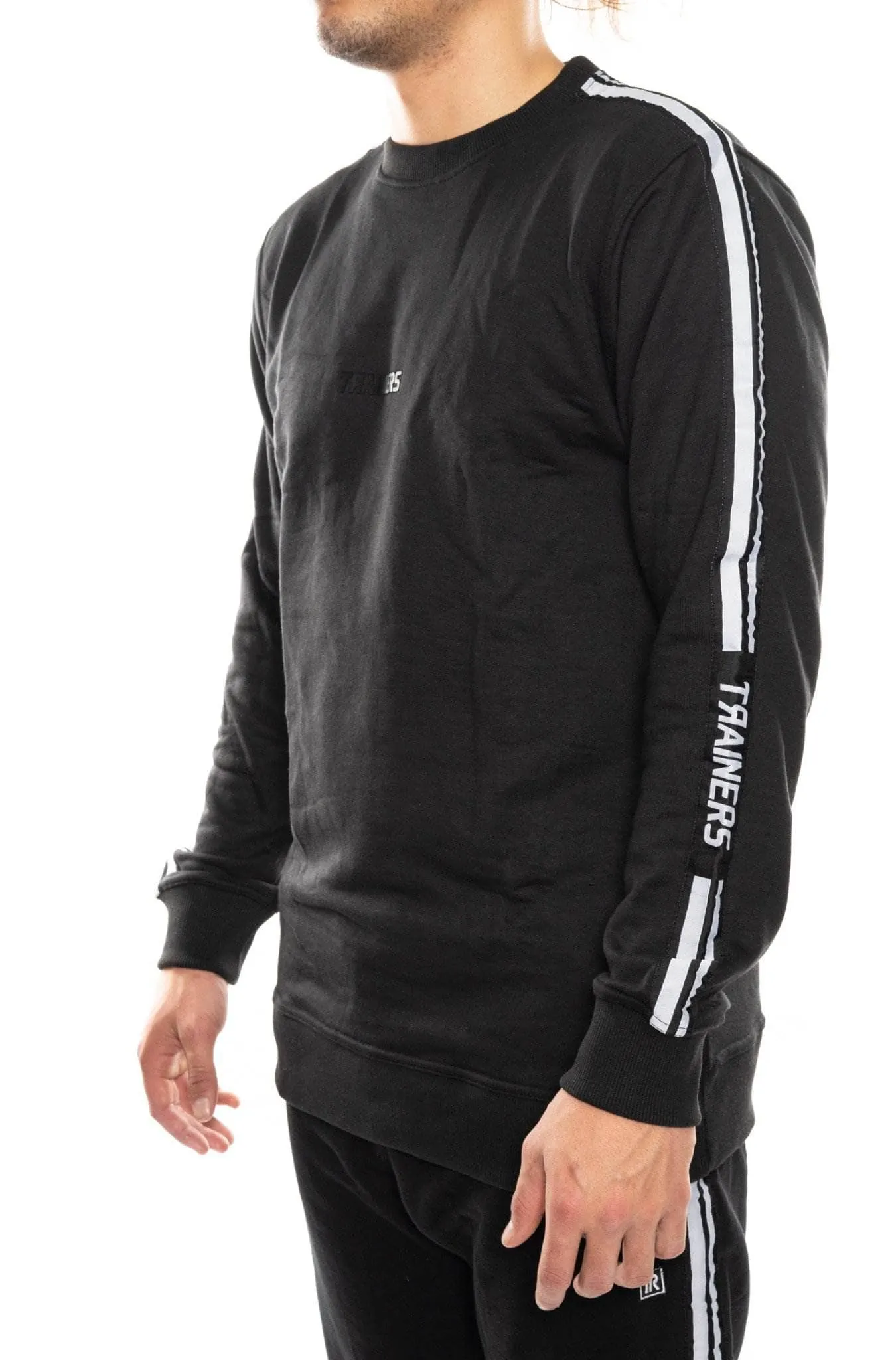 trainers taped crewneck