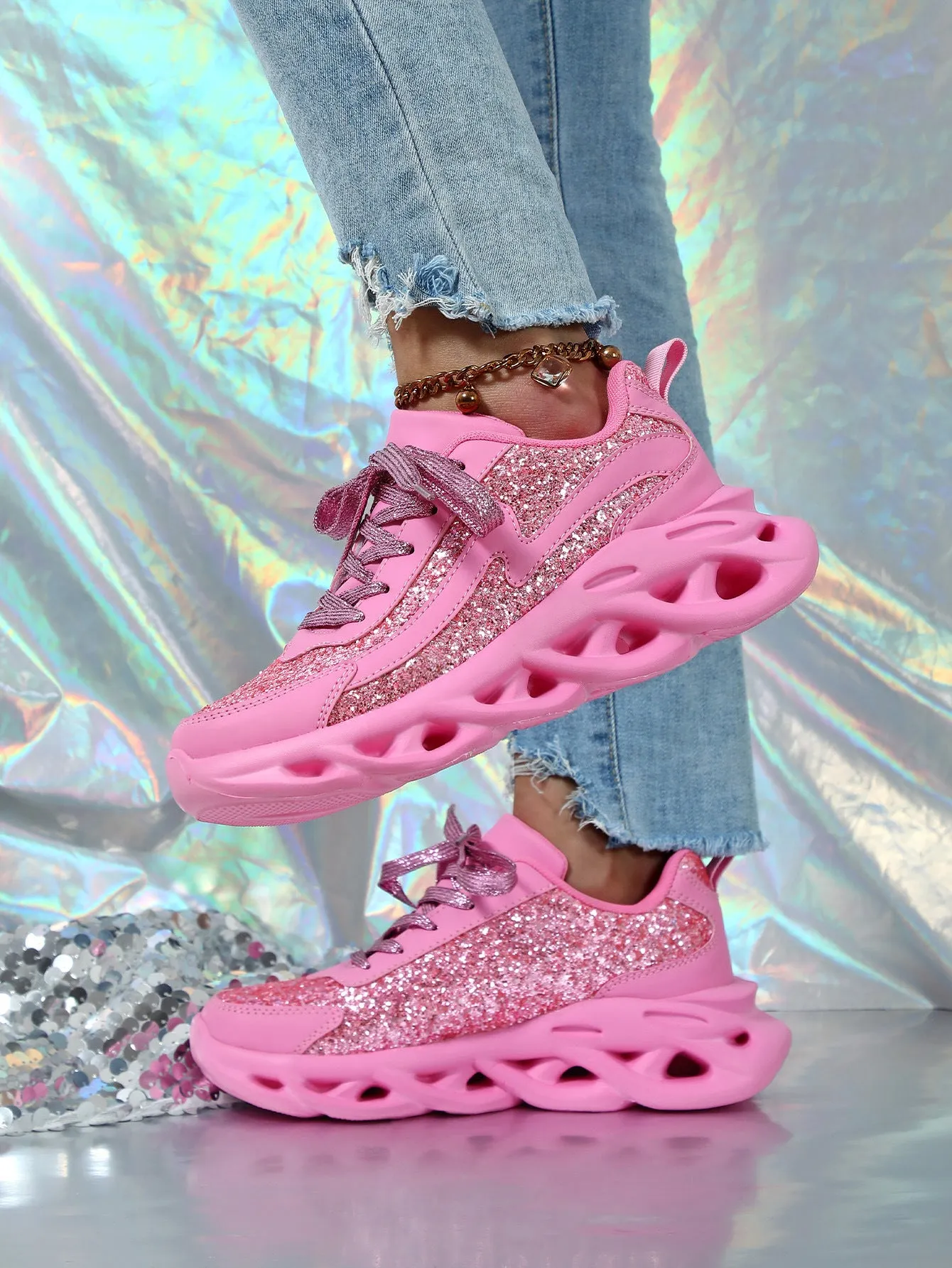 Trendy Glitter Sneakers