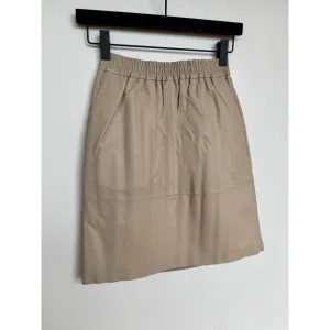 Trendy Maria leather skirt / 51194 - Vanilla