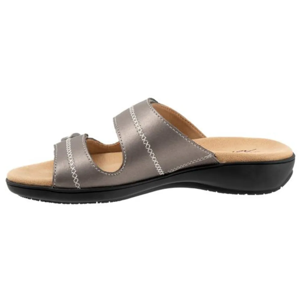 Trotters Ruthie Stitch Pewter Sandal (Women's)