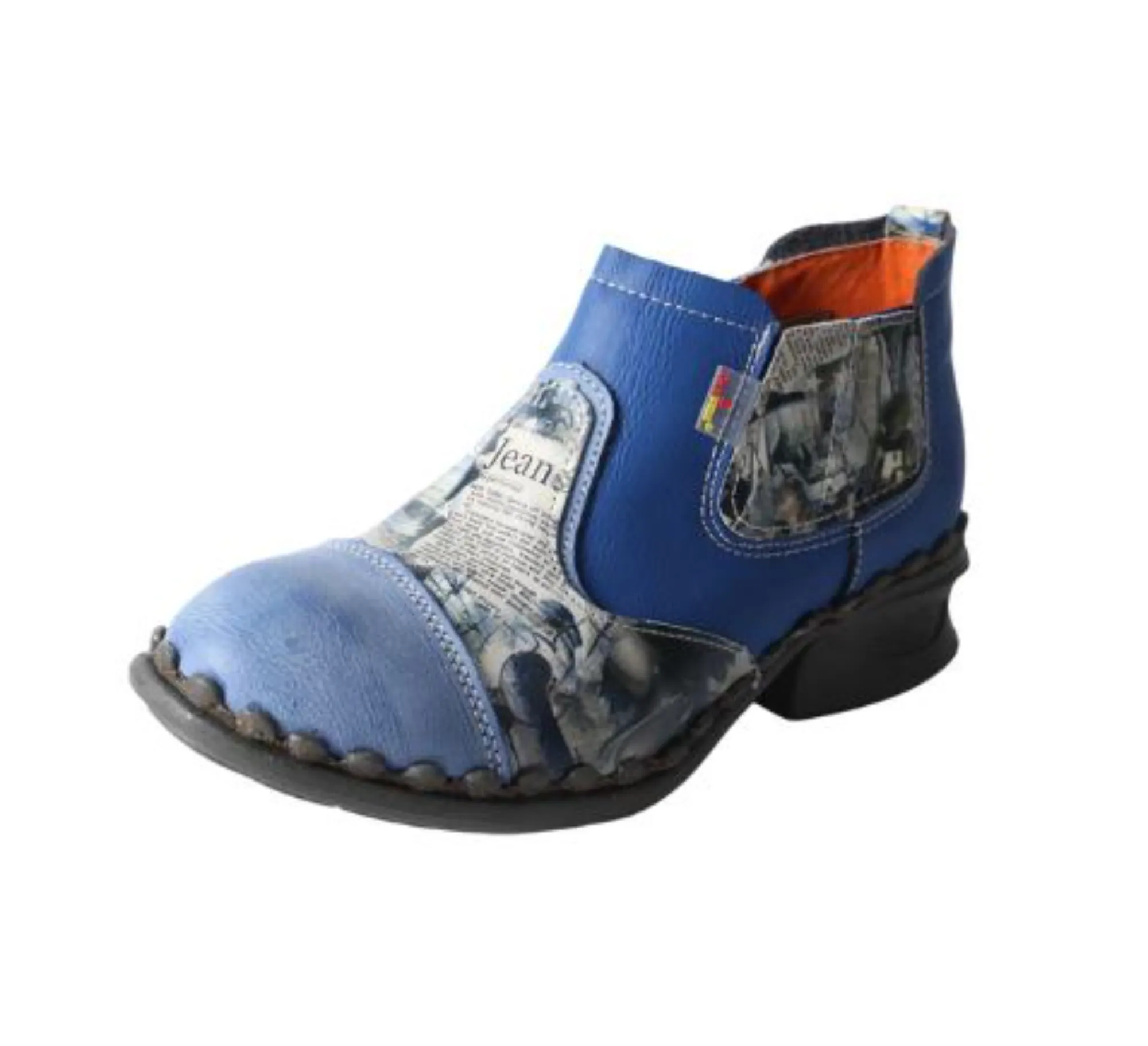 Unique Hand Stitched Leather Copy Print Ankle High Zipper Side Brogue Boots For Women | 4 Styles