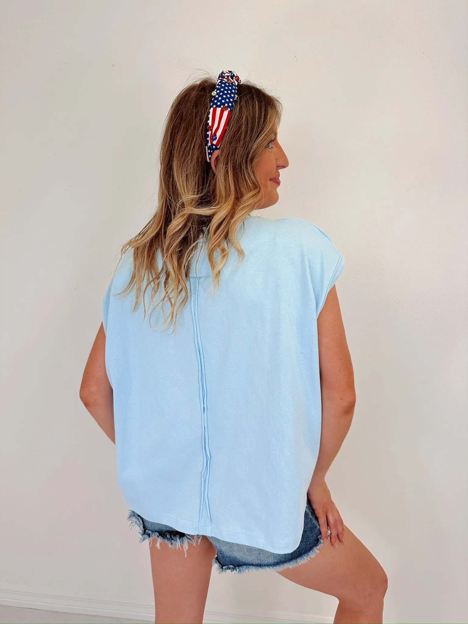 USA Lace Patch Oversized T-Shirt