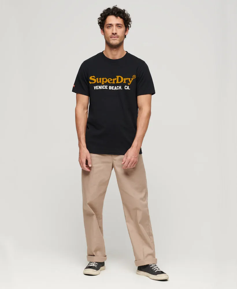 Venue Duo Logo T Shirt - Nero Black Marl