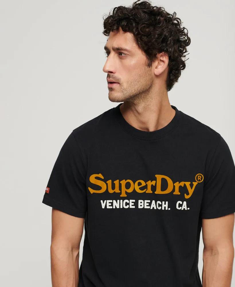 Venue Duo Logo T Shirt - Nero Black Marl