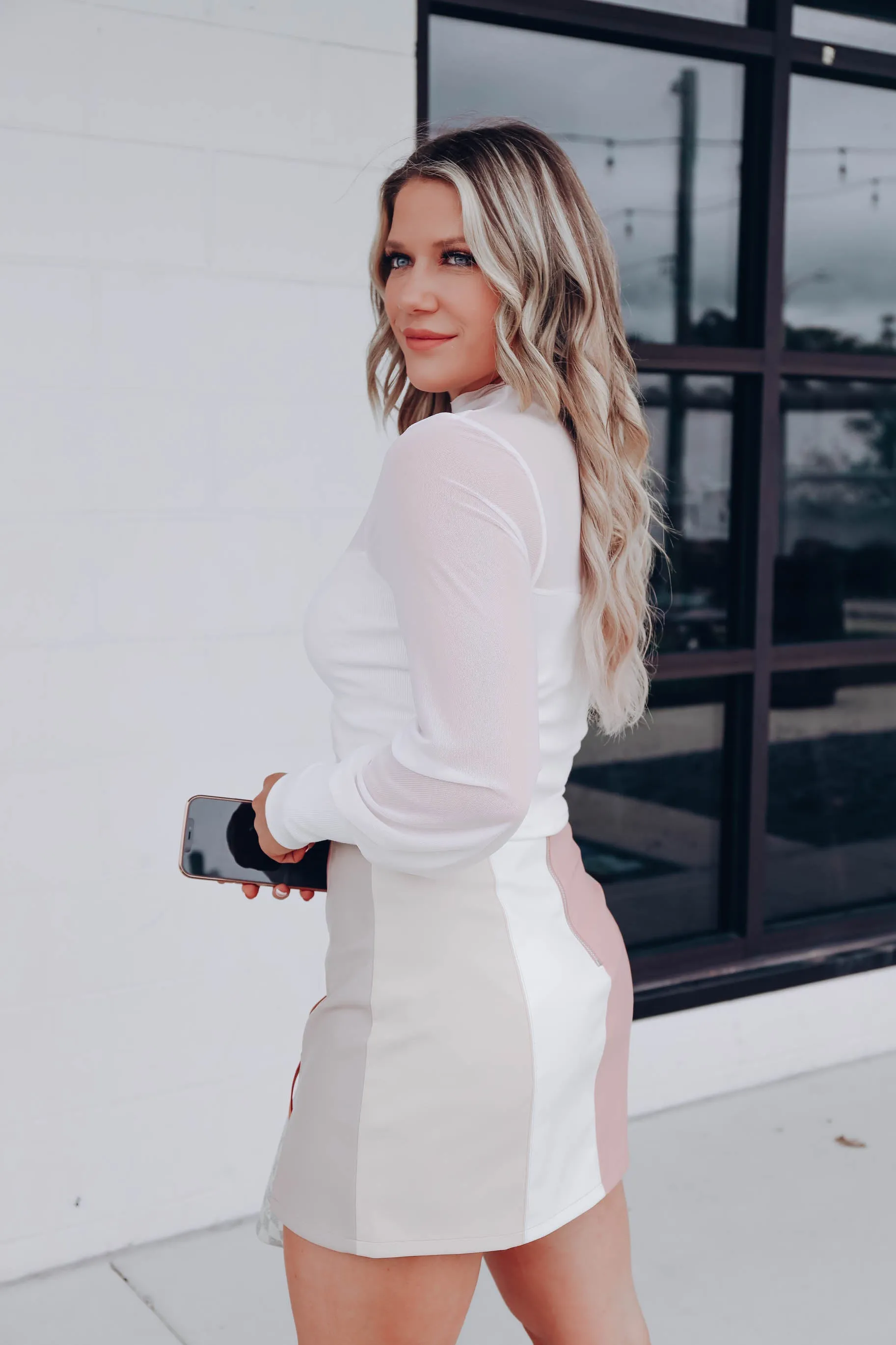 Venus Mesh Crop Top - White