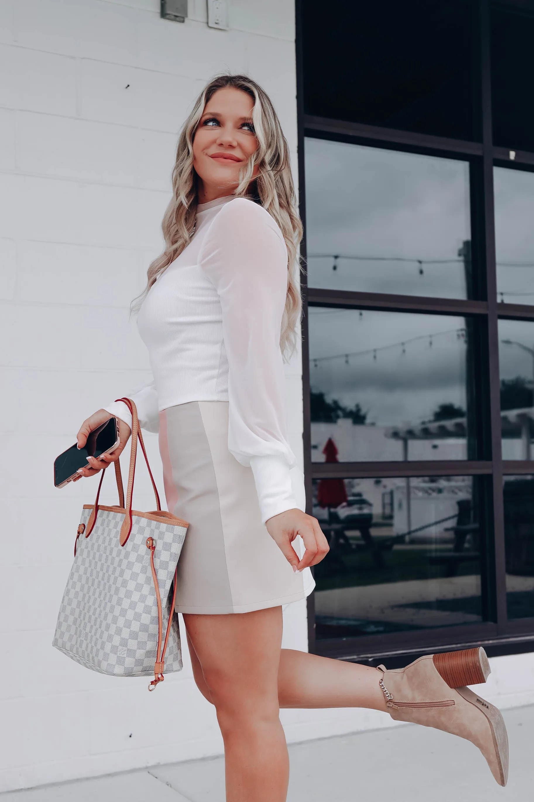 Venus Mesh Crop Top - White