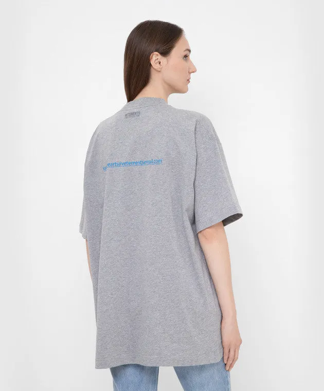 Vetements Single And Ready To Mingle T-Shirt Grey