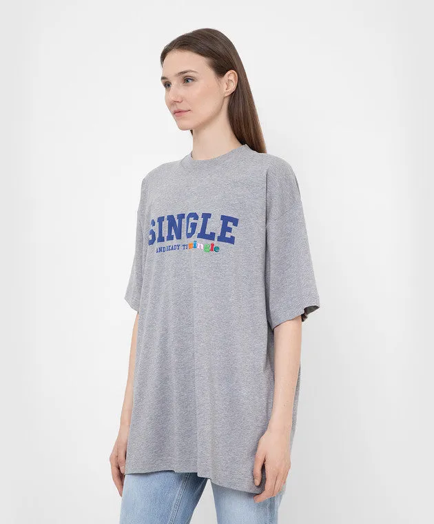 Vetements Single And Ready To Mingle T-Shirt Grey