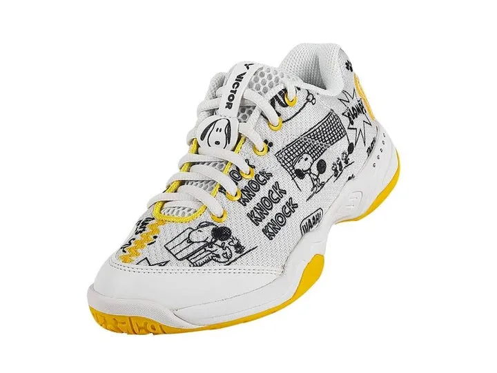[VICTOR X PEANUTS Snoopy SN-VG JR] White Junior Court Shoes