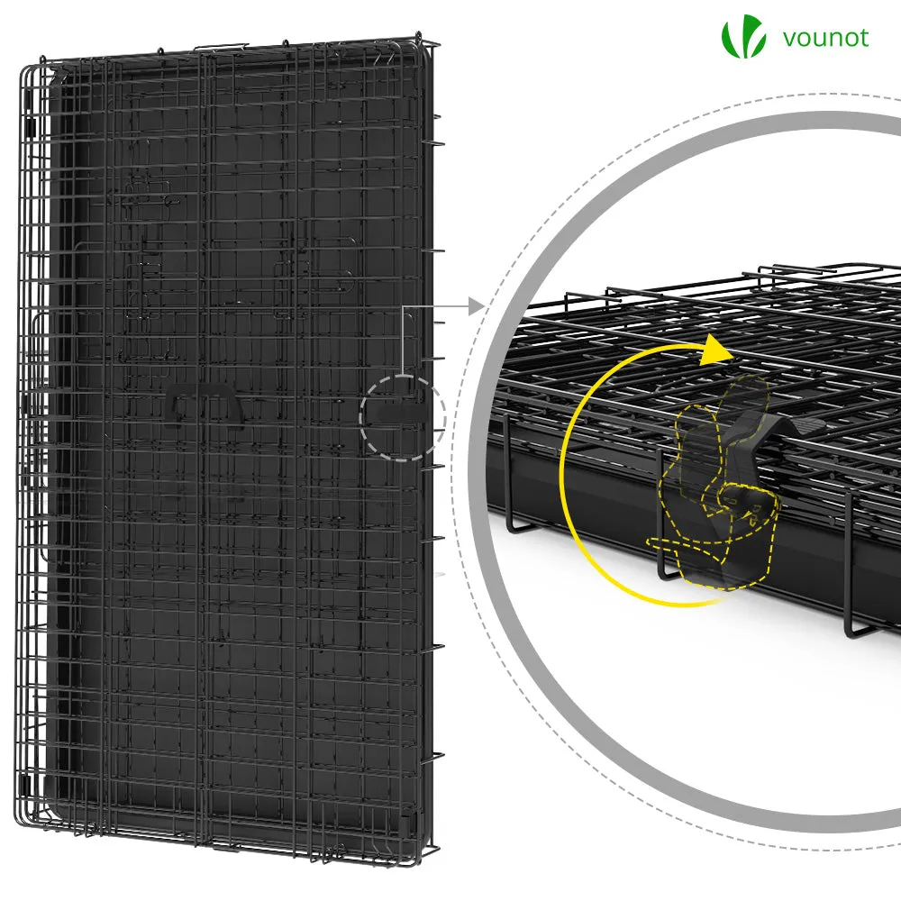 VOUNOT Dog Crate Portable Foldable Secure Pet Puppy Cage 42 Inches, XL