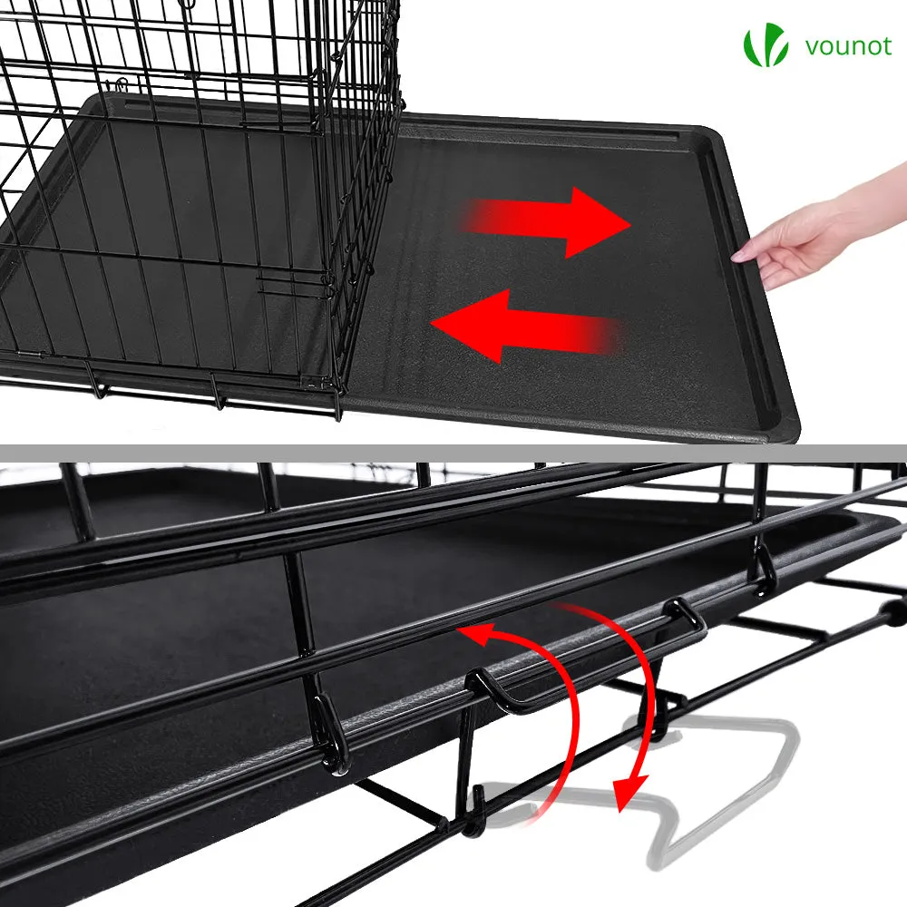 VOUNOT Dog Crate Portable Foldable Secure Pet Puppy Cage 42 Inches, XL