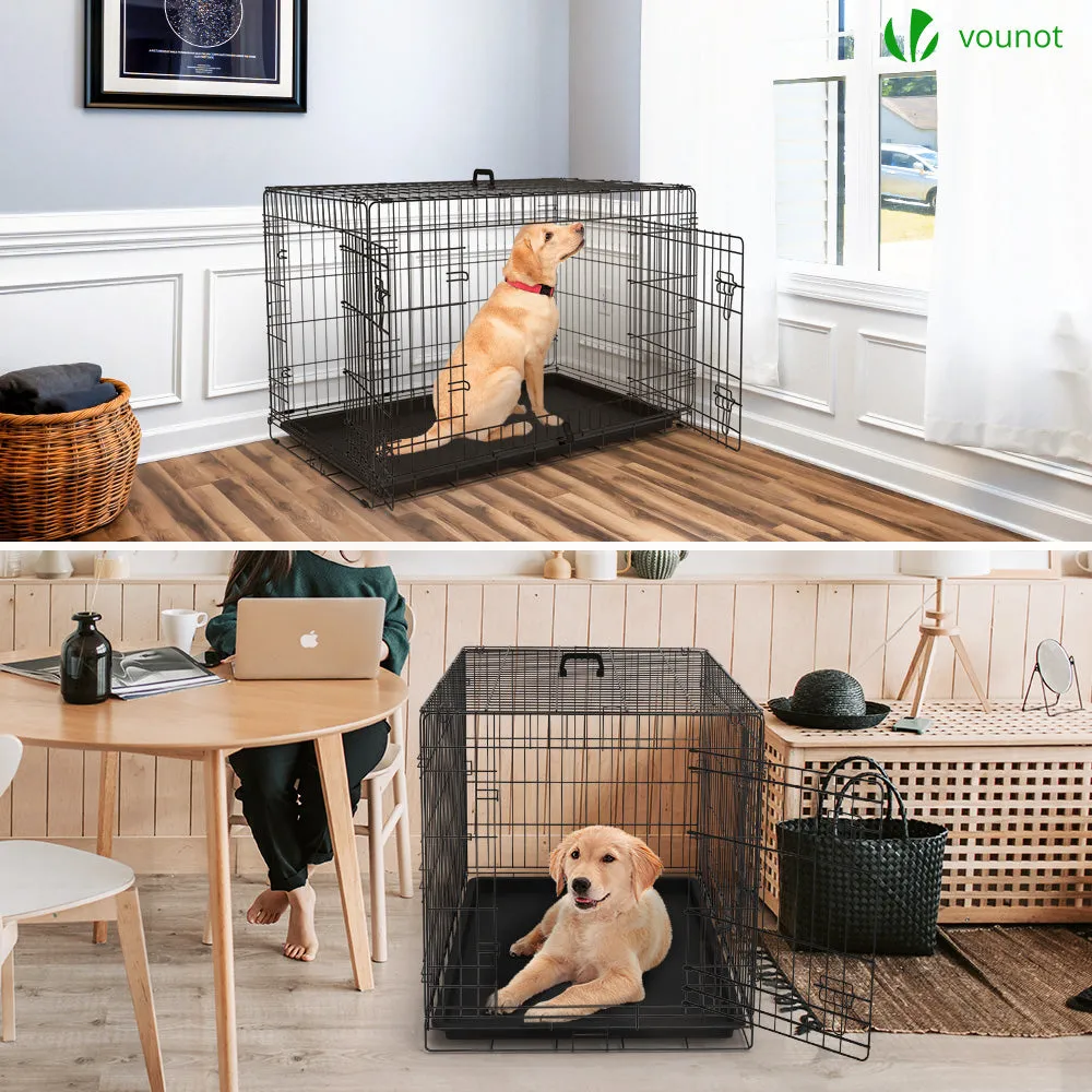 VOUNOT Dog Crate Portable Foldable Secure Pet Puppy Cage 42 Inches, XL