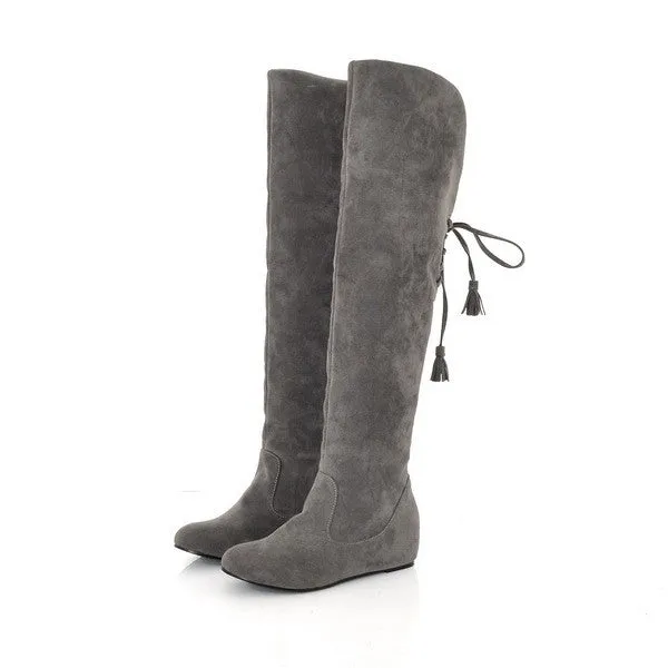 Warm Frosted Knee-High Increased Boots