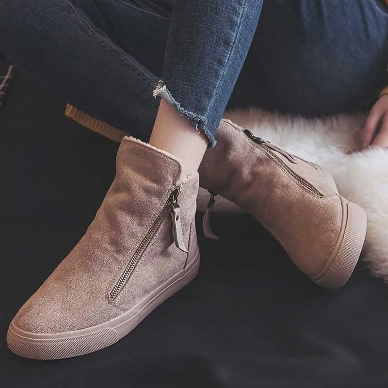 Warm Winter Canvas Snow Cotton Martin Women's Boots