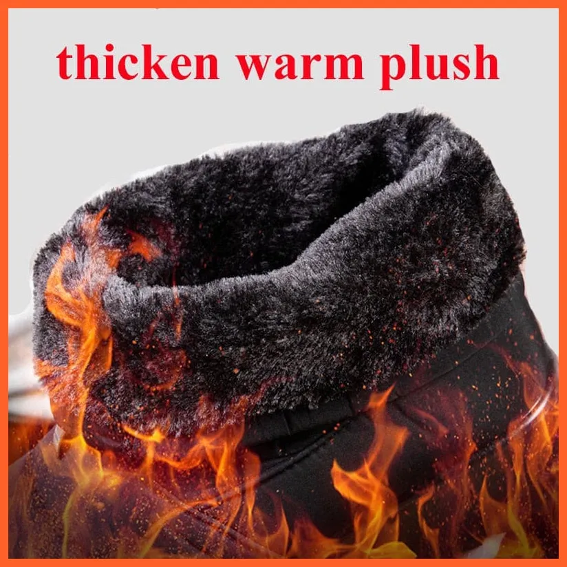 Waterproof Snow Boots For Women | Winter Warm Plush Front Zipper Non Slip Cotton Padded Shoes