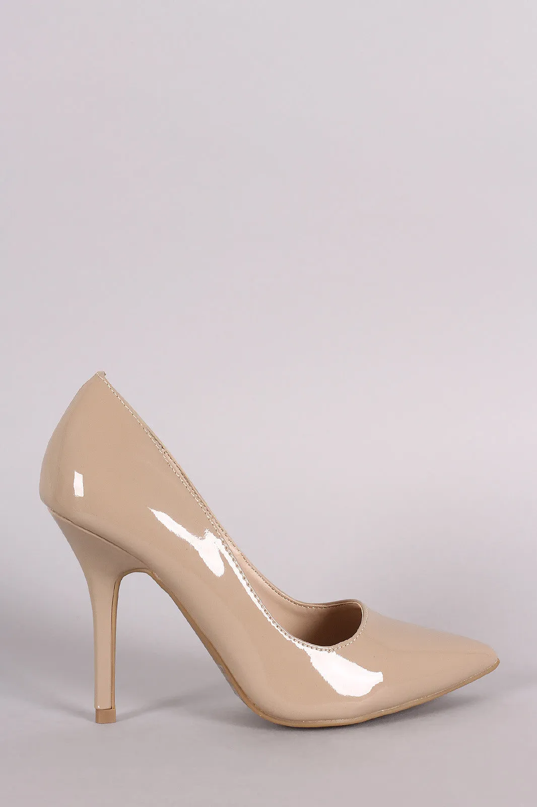 Wild Diva Lounge Patent Pointy Toe Stiletto Pump