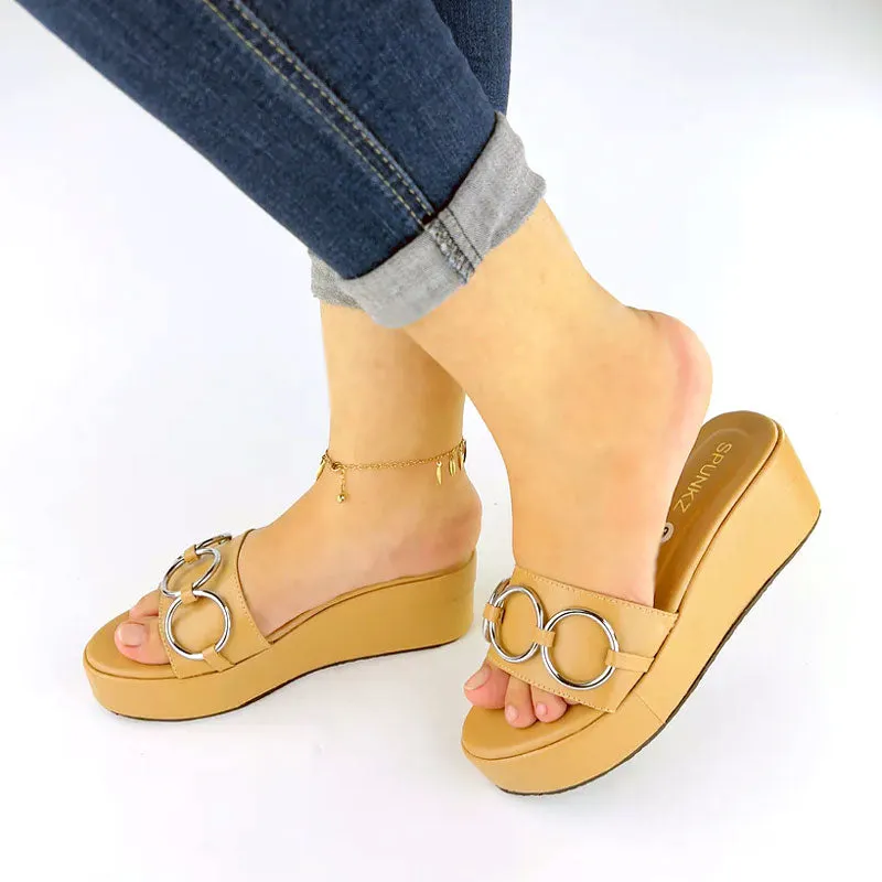 Women Wedge Chain Heels