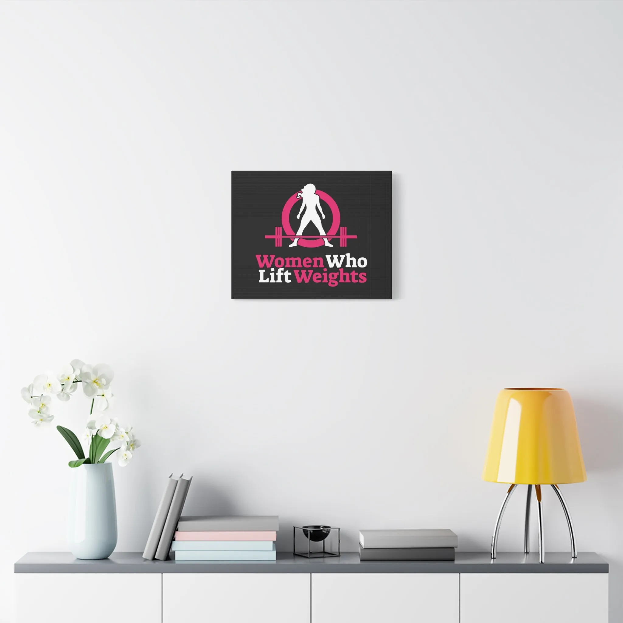 Women Who Lift Weights Full Logo - Motivational Wall Art Canvas