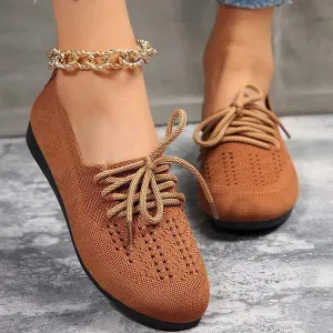 Women's Airy Flat Flyknit Slip-On Shoes with Strap 87444370C