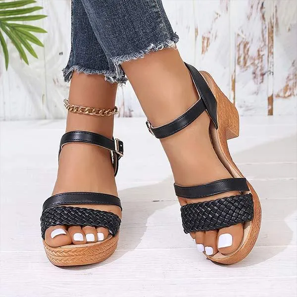 Women's Chunky Heel One-Strap Sandals 31978223C