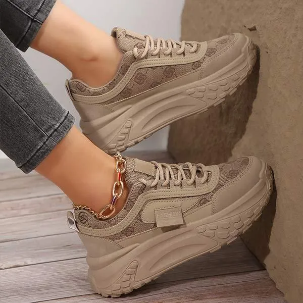 Women's Fashion Lace-Up Sneakers 73984756C