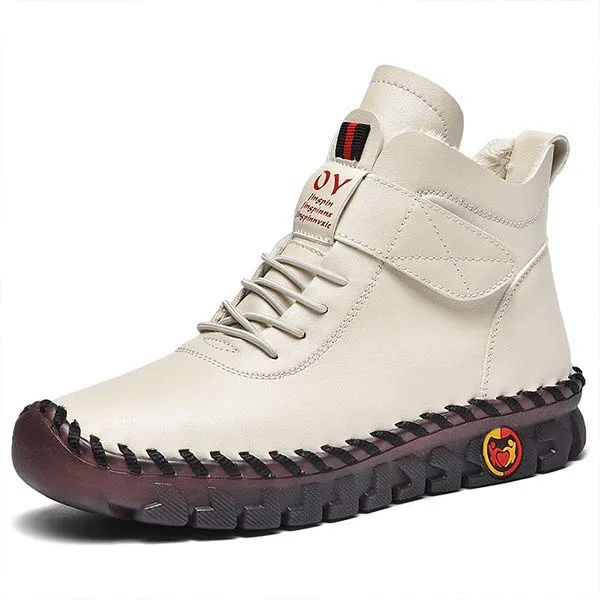 Women's Hand-Stitched Soft-Soled Fleece Warm Snow Boots 76549429C