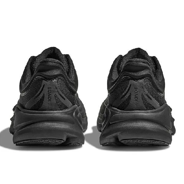Womens Hoka Bondi 9 Extra Wide in Black/Black