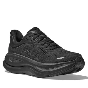 Womens Hoka Bondi 9 Extra Wide in Black/Black