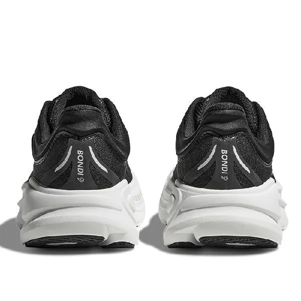 Womens Hoka Bondi 9 Extra Wide in Black/White