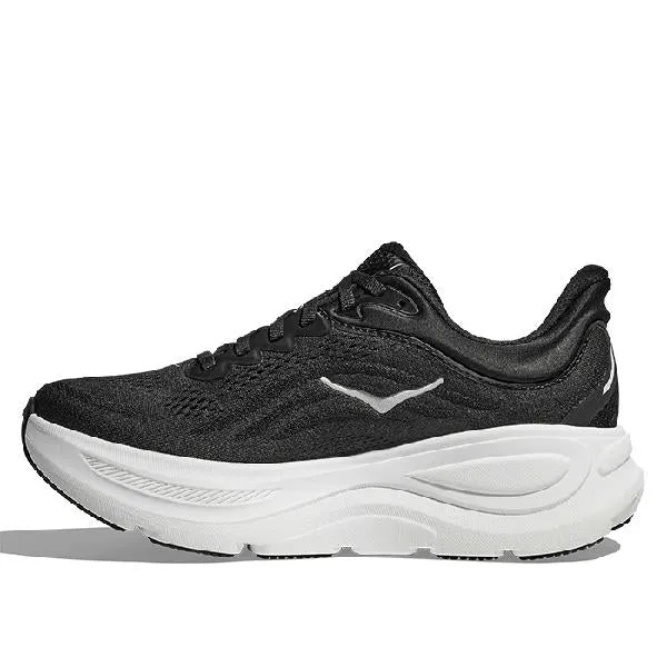 Womens Hoka Bondi 9 Extra Wide in Black/White