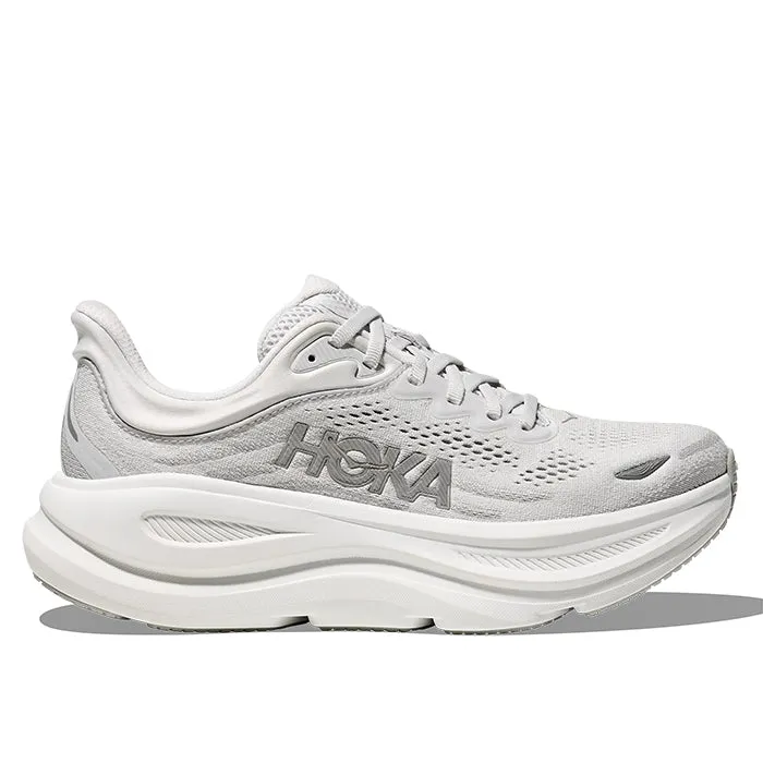 Womens Hoka Bondi 9 Extra Wide in Stardust/Silver