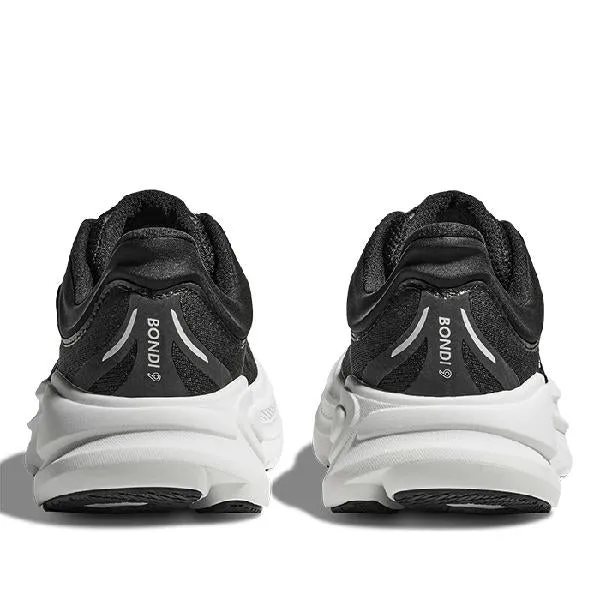 Womens Hoka Bondi 9 in Black/White
