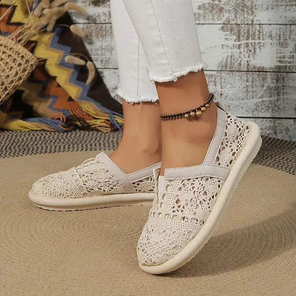 Women's Lace Slip-On Flat Shoes 16878131C