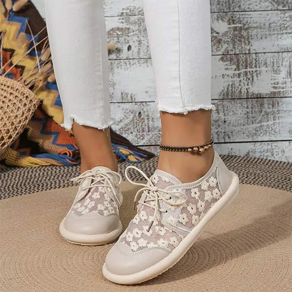Women's Lace-Up Flat Shoes 13578039C