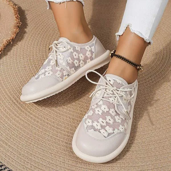 Women's Lace-Up Flat Shoes 13578039C