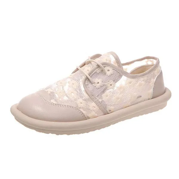 Women's Lace-Up Flat Shoes 13578039C