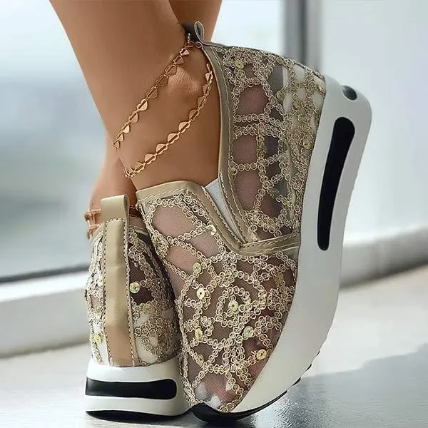 Women'S Mesh Platform Slip-On Sneakers 26275729C