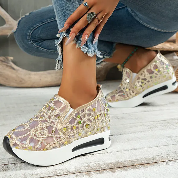 Women'S Mesh Platform Slip-On Sneakers 26275729C