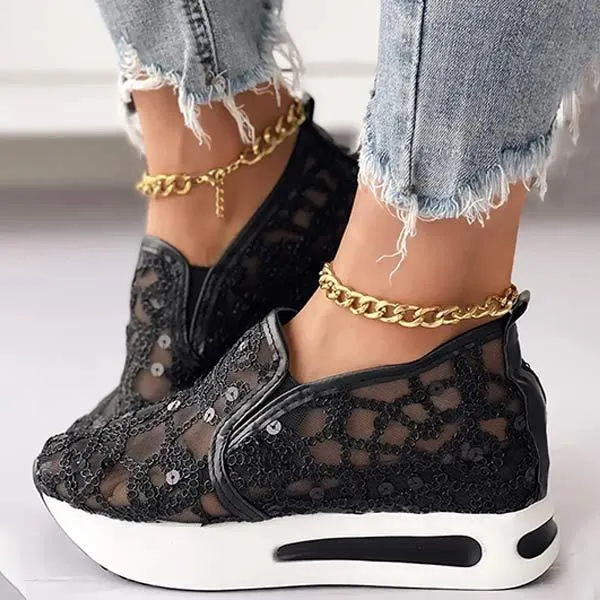 Women'S Mesh Platform Slip-On Sneakers 26275729C