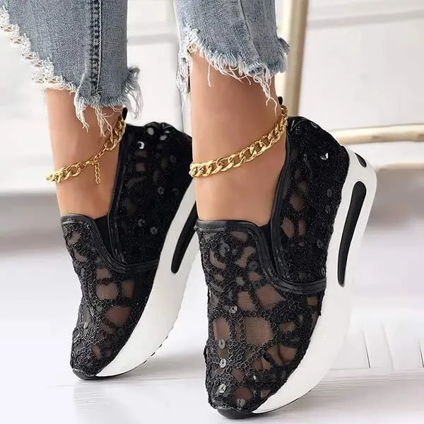 Women'S Mesh Platform Slip-On Sneakers 26275729C