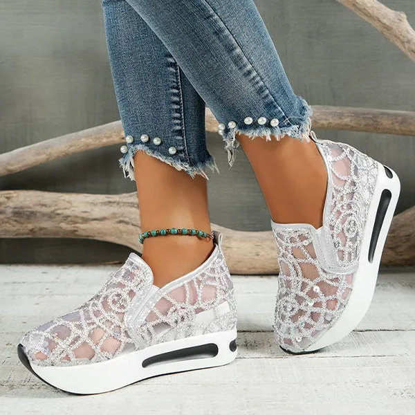 Women'S Mesh Platform Slip-On Sneakers 26275729C