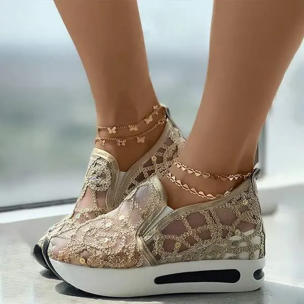 Women'S Mesh Platform Slip-On Sneakers 26275729C