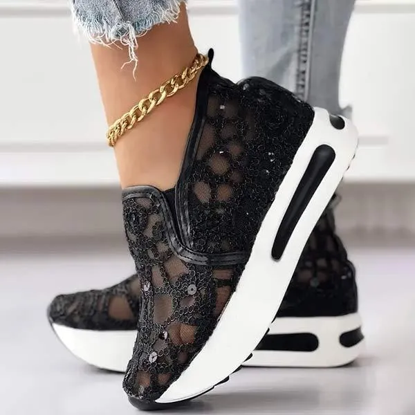 Women'S Mesh Platform Slip-On Sneakers 26275729C