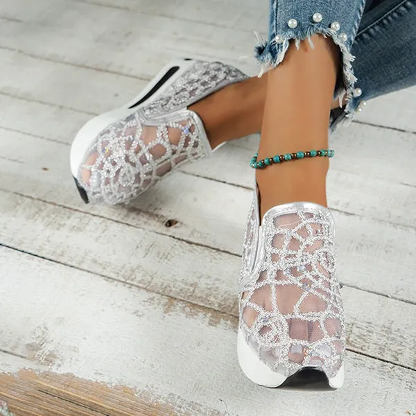Women'S Mesh Platform Slip-On Sneakers 26275729C